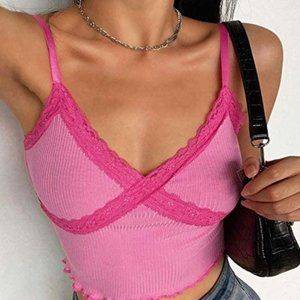 Pink Lace Cami NWOT